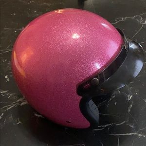 Motorcycle helmet - size XS cafe racer glitter